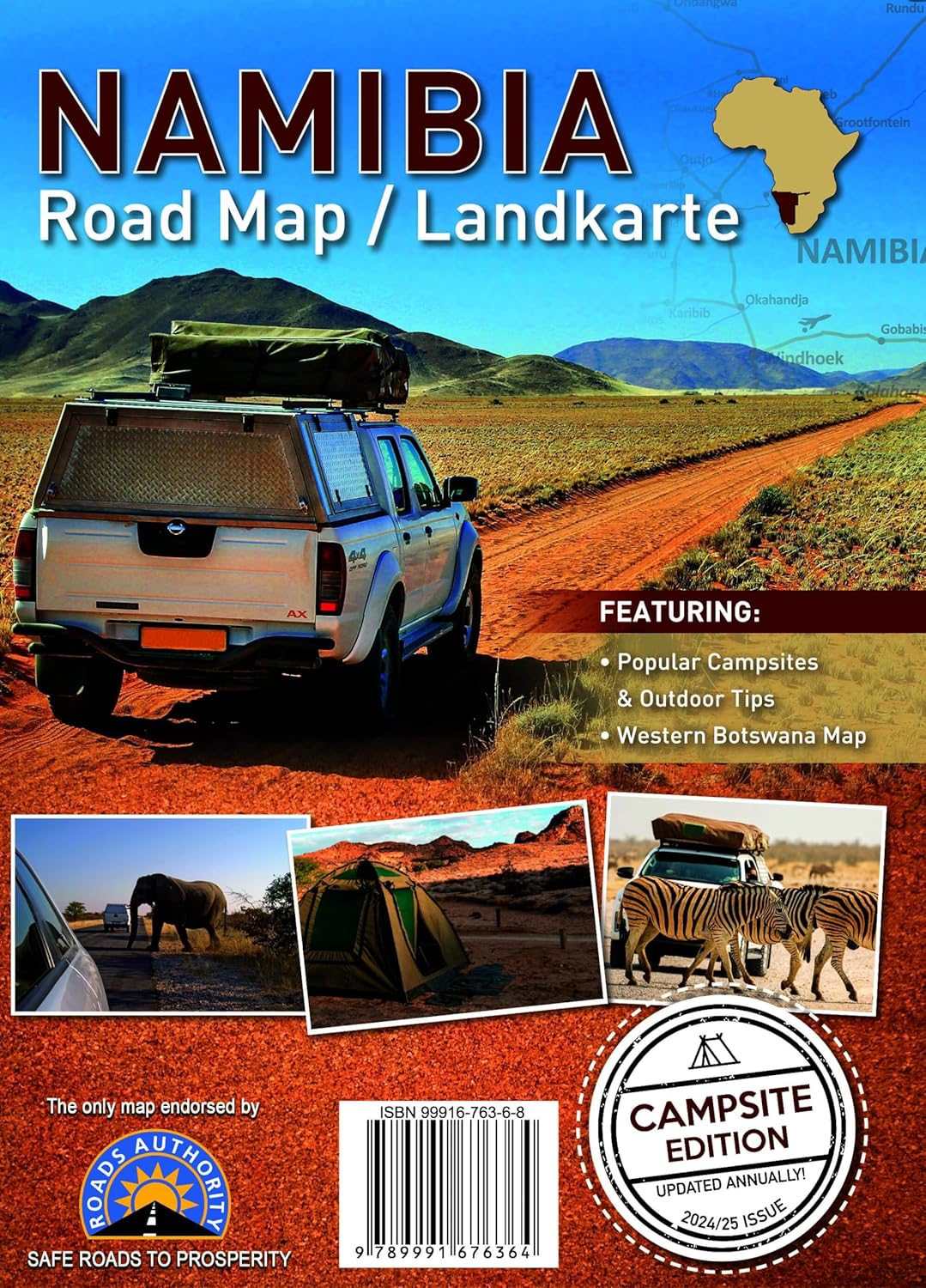 Wegenkaart – landkaart Namibië wegenkaart Huber | Huber Verlag