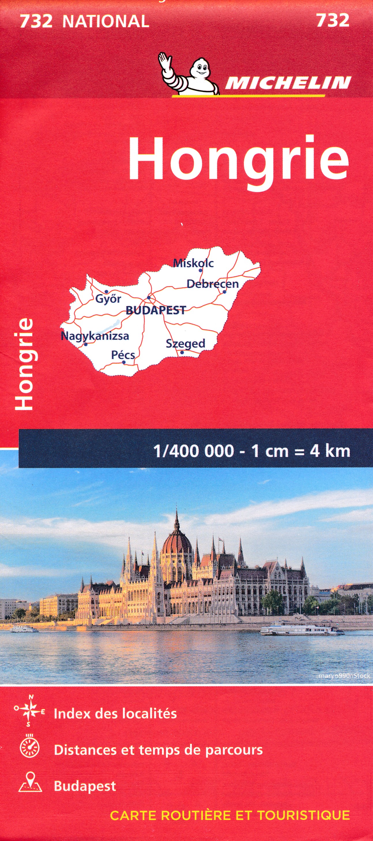 Online bestellen: Wegenkaart - landkaart 732 Hongarije | Michelin
