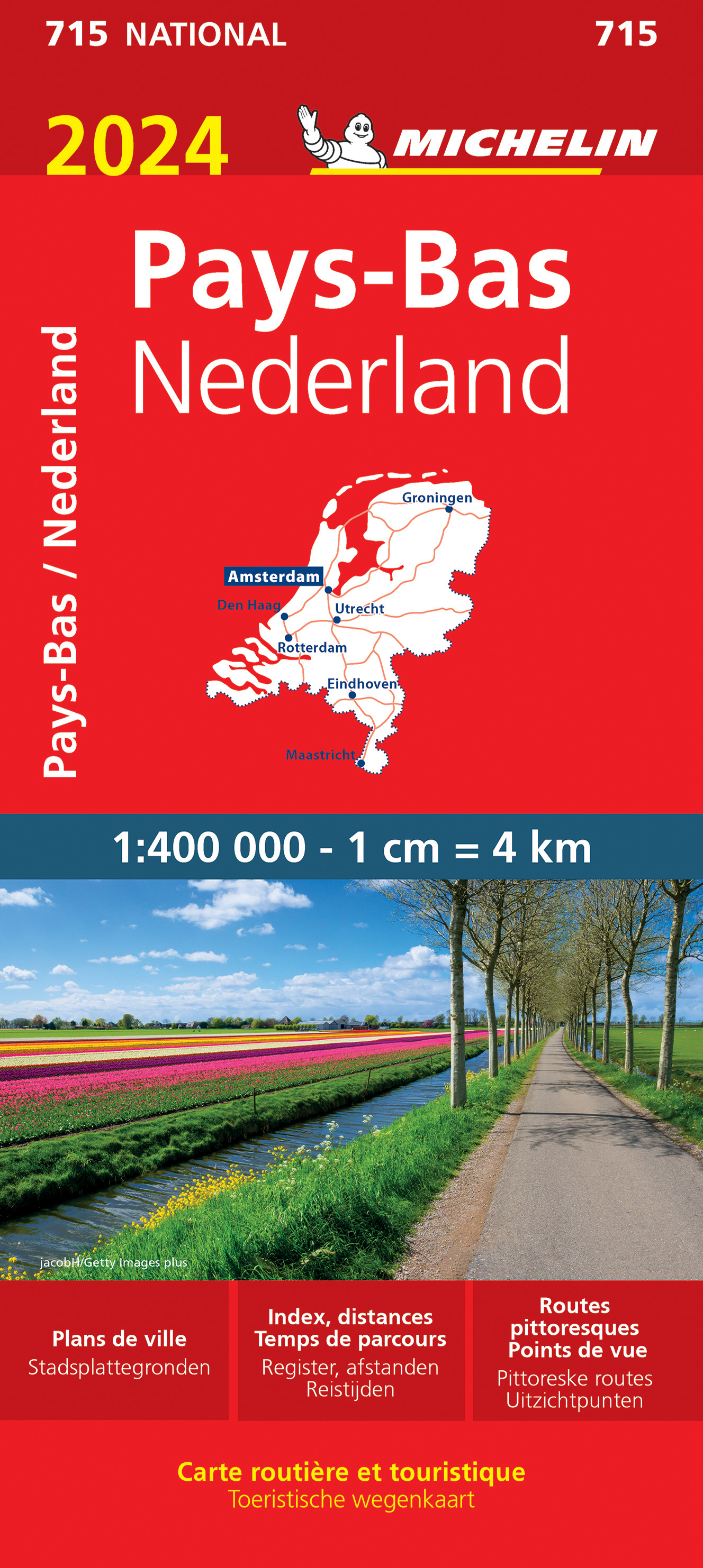 Online bestellen: Wegenkaart - landkaart 715 Nederland 2024 | Michelin
