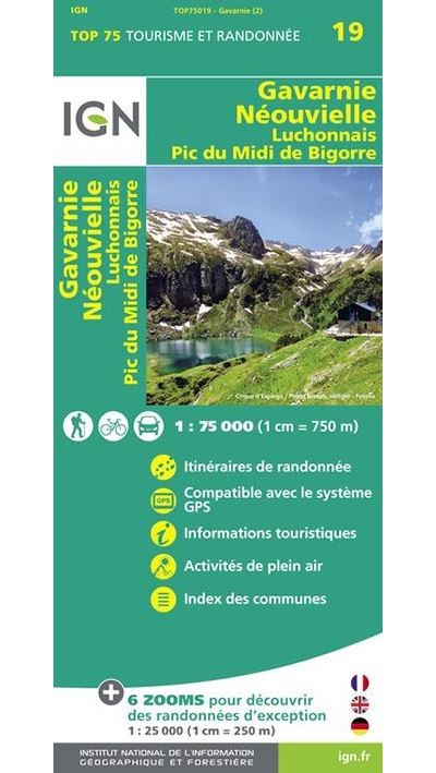 Wegenkaart - landkaart 75019 Gavarnie / Néouvielle / Luchonnais | IGN