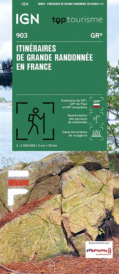 Wandelkaart 903 Découverte de la France Frankrijk GR routes - overzich