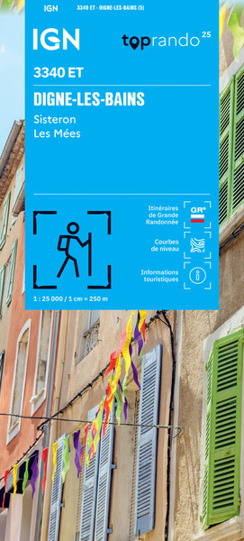 Wandelkaart 3340ET Digne-les-Bains | IGN - Institut Géographique Natio