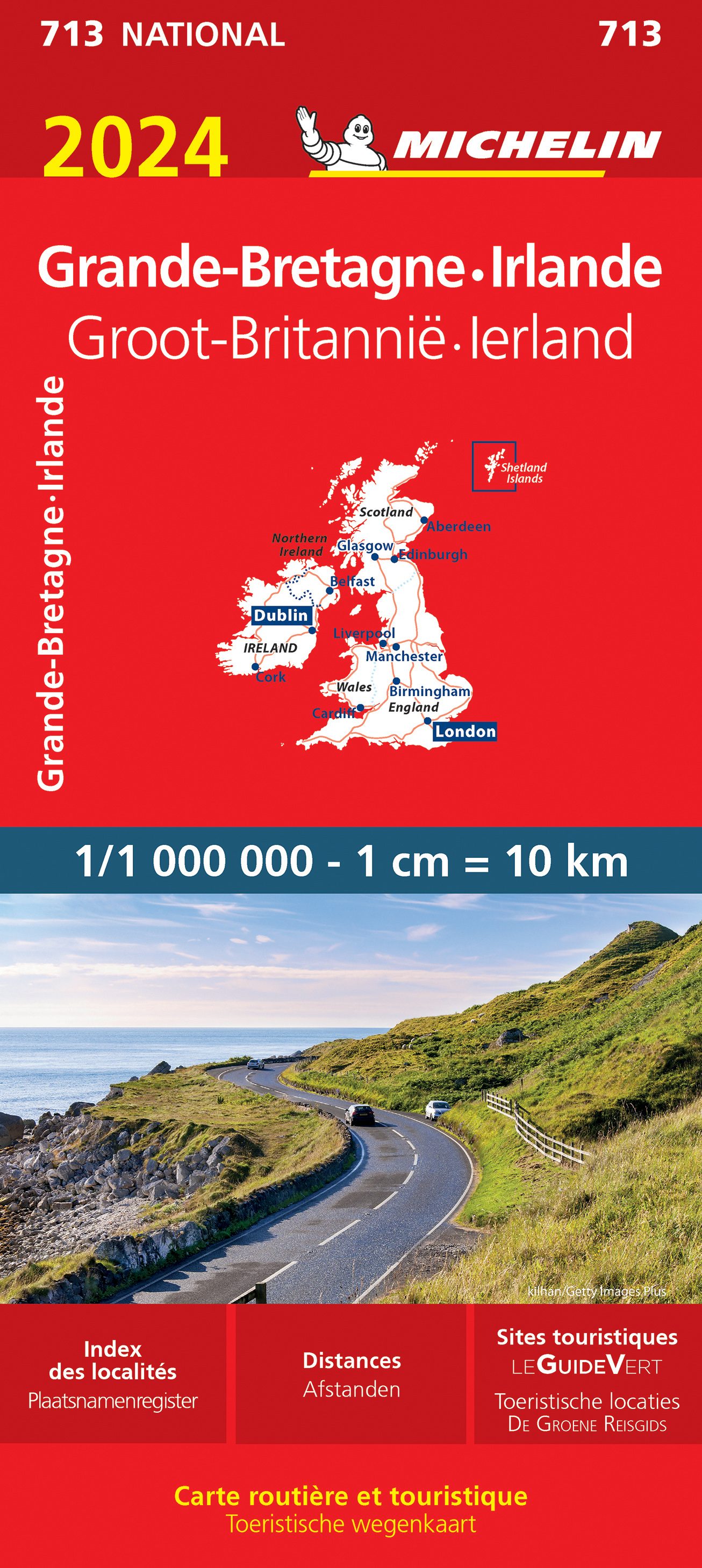 Online bestellen: Wegenkaart - landkaart 713 Groot-Brittannië & Ierland 2024 Great Britain | Michelin