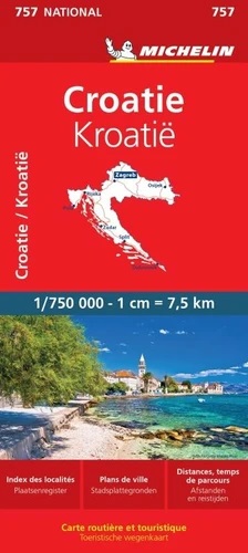 Online bestellen: Wegenkaart - landkaart 757 Kroatië - Croatie | Michelin