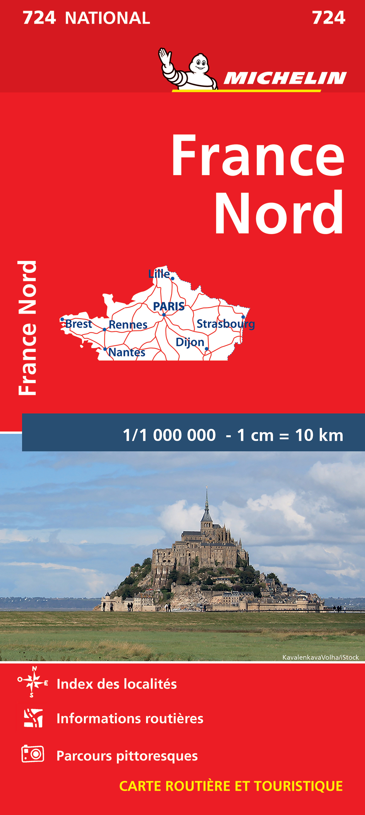 Online bestellen: Wegenkaart - landkaart 724 Frankrijk Noord | Michelin