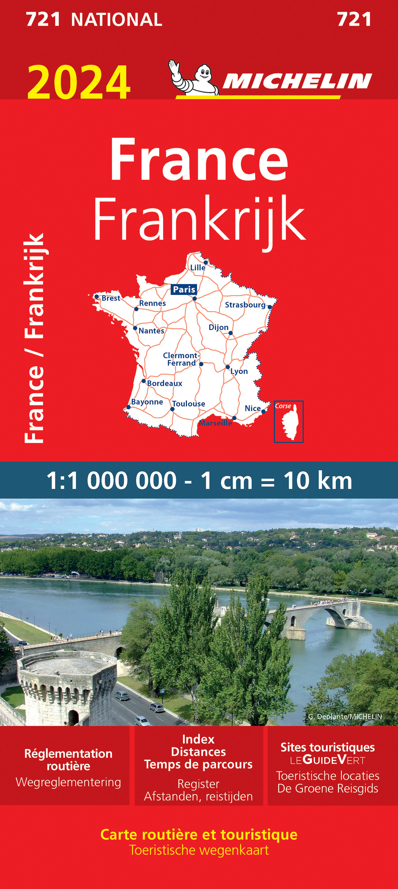 Online bestellen: Wegenkaart - landkaart 721 Frankrijk 2024 | Michelin