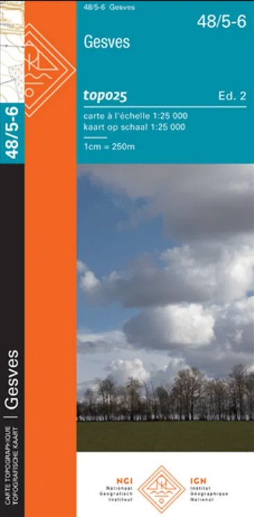 Topografische kaart - Wandelkaart 48/1-2 Topo25 Andenne | NGI - Nation