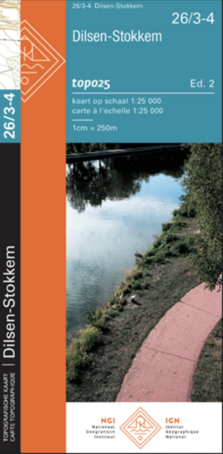 Topografische kaart - Wandelkaart 26/3-4 Topo25 Dilsen-Stokkem | NGI -