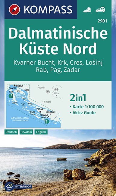 Online bestellen: Wandelkaart 2901 Dalmatinische Küste Nord | Kompass