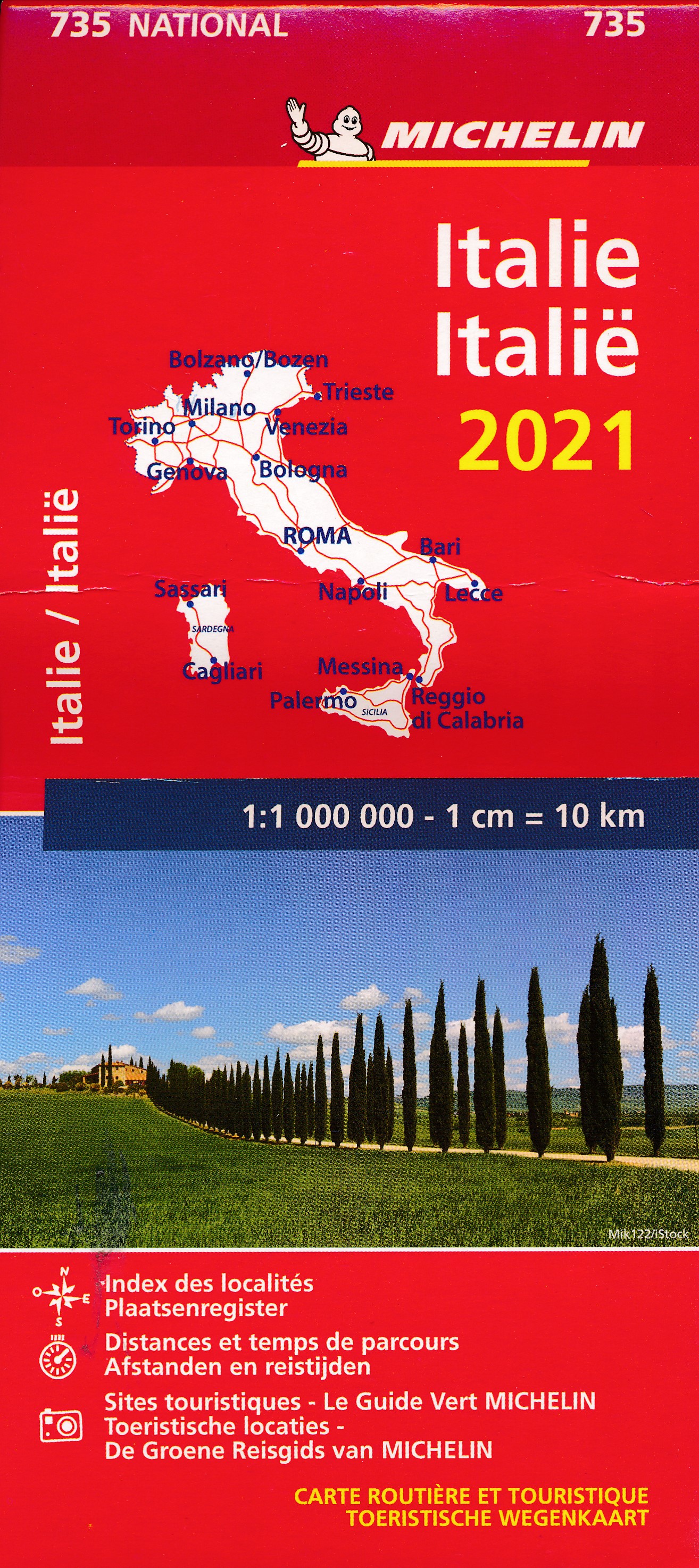 Wegenkaart - landkaart 735 Italië - Italie 2021 | Michelin de zwerver