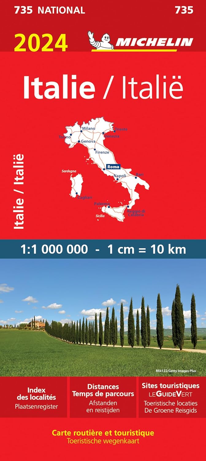 Online bestellen: Wegenkaart - landkaart 735 Italië - Italie 2024 | Michelin