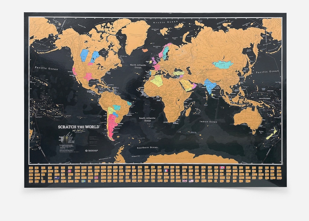 Scratch Map Scratch the World black edition | 85 cm x 60 cm | Maps International
