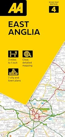 Wegenkaart - landkaart 4 Road Map Britain East Anglia | AA Publishing