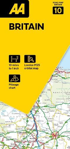 Wegenkaart - landkaart 10 Road Map Britain Groot-Brittannië | AA Publi