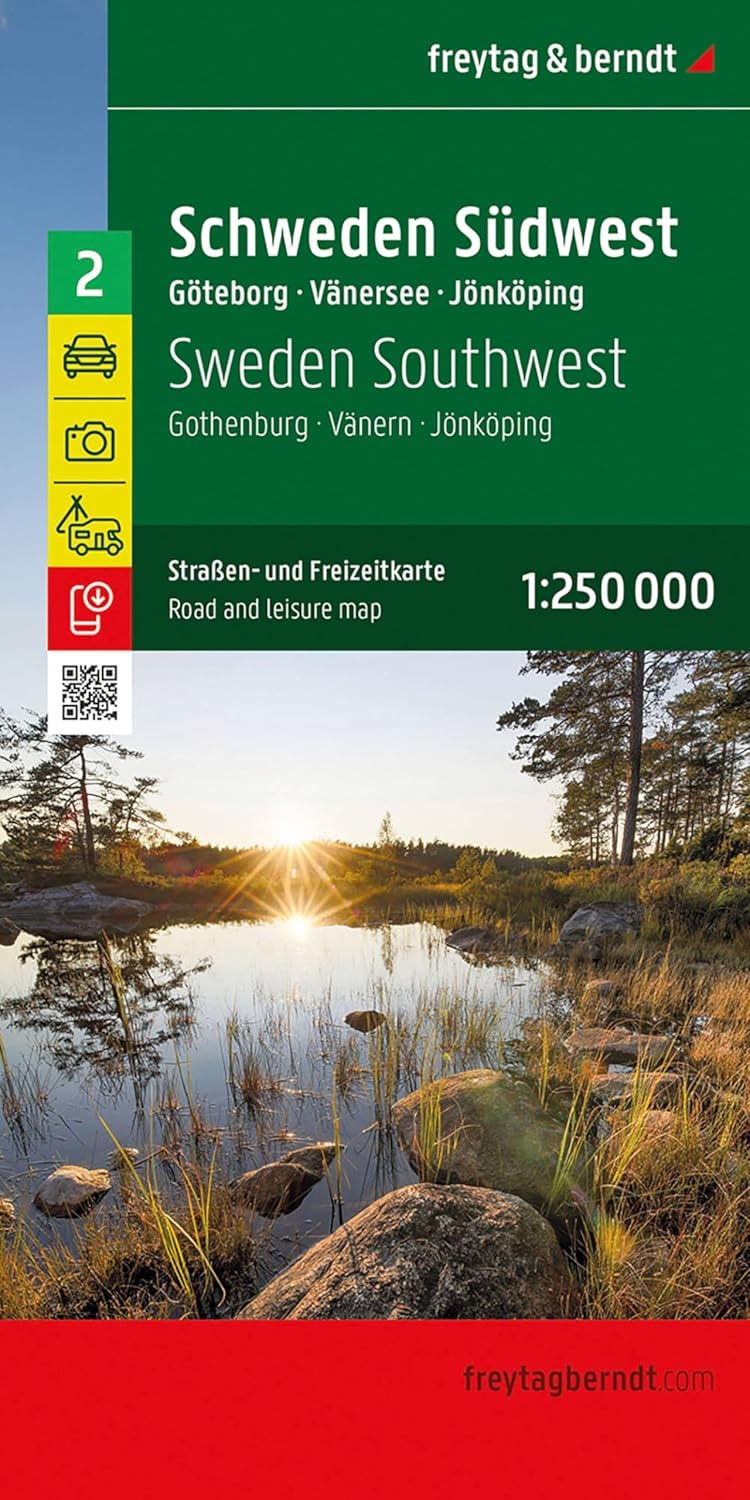 Wegenkaart – landkaart 2 Zweden Zuidwest – Goteborg | Freytag & Berndt