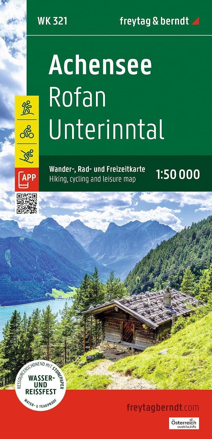 Fietskaart – Wandelkaart 321 Achensee – Rofan – Unterinntal | Freytag & Berndt