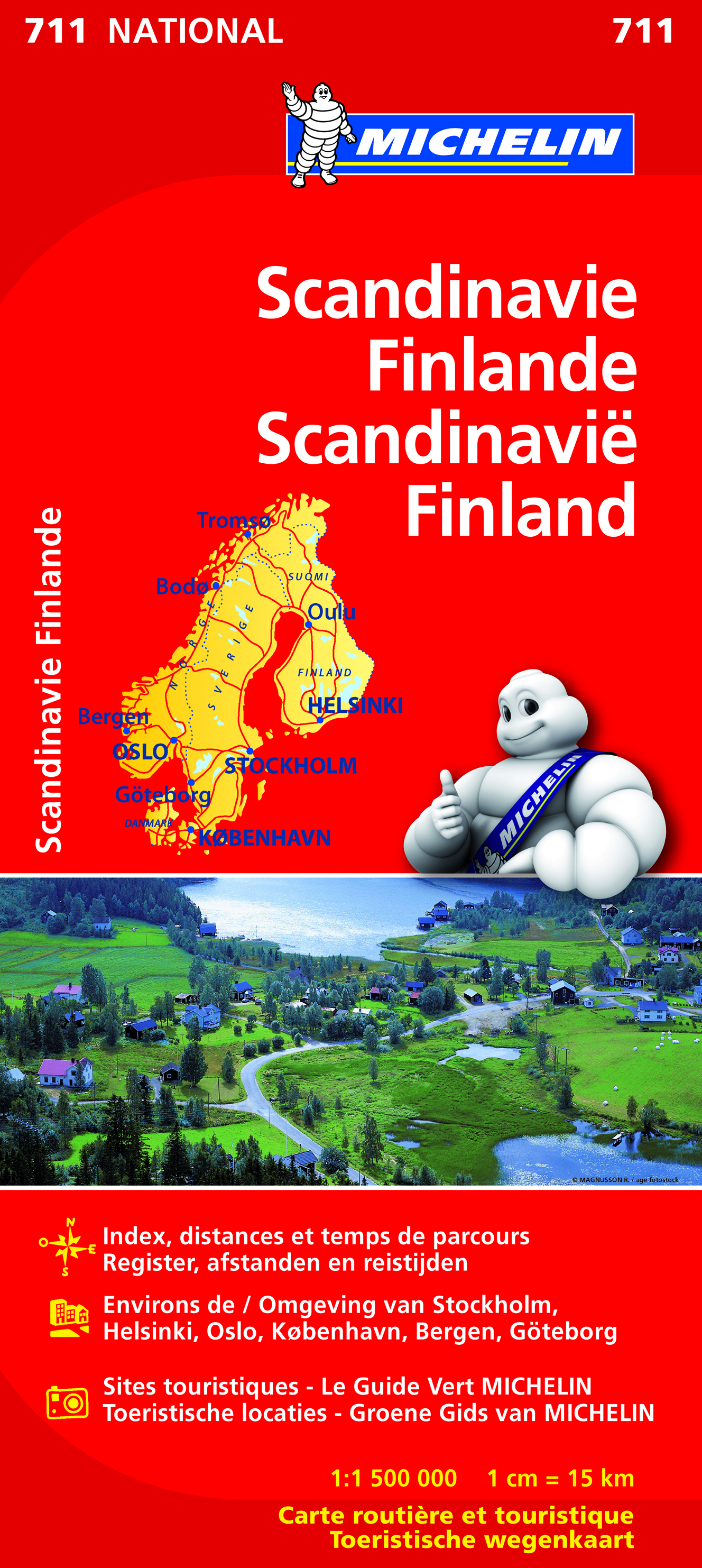 Wegenkaart - landkaart Michelin 711 Scandinavië & Finland | Michelin |