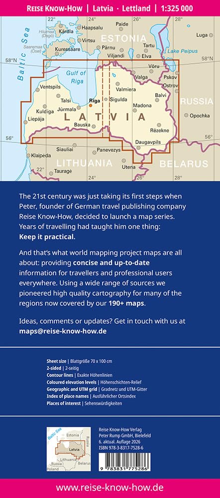 Wegenkaart – landkaart Letland | Reise Know How