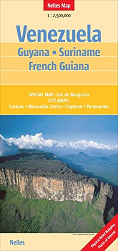Online bestellen: Wegenkaart - landkaart Venezuela, Guyana, Suriname & Frans Guyana | Nelles Verlag
