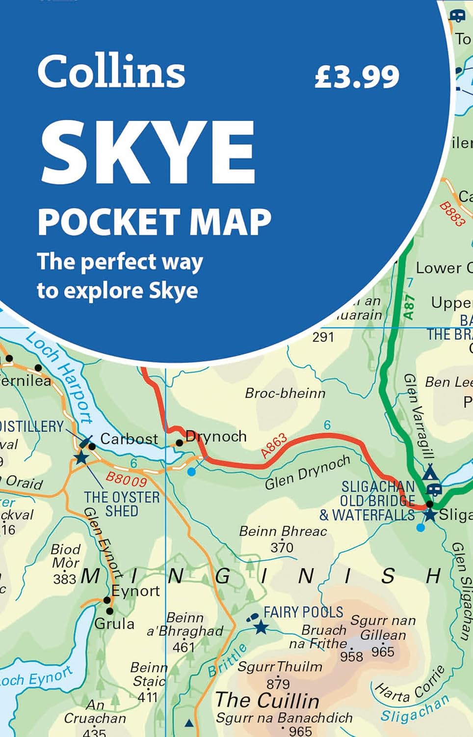 Wegenkaart – landkaart Pocket Map Skye | Collins