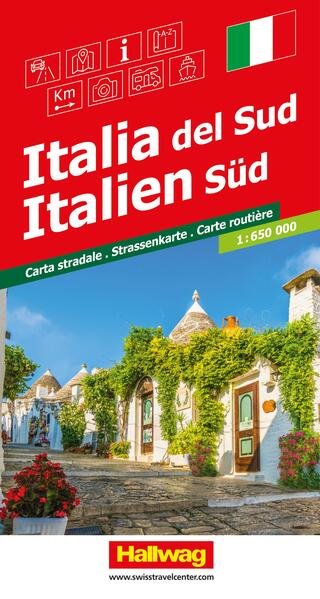 Wegenkaart - landkaart Road maps Italië Zuid | Hallwag