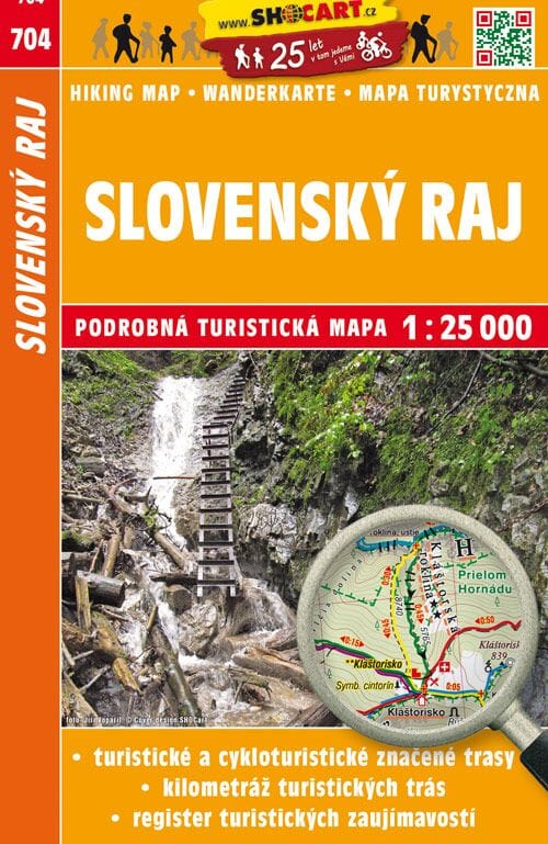 Wandelkaart 704 Slovenský Raj – Slowaaks Paradijs | Shocart