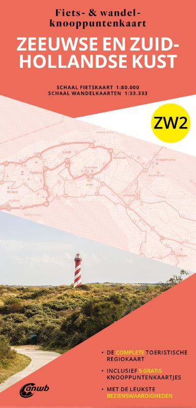 Wandelkaart ZW2. Zeeuwse en Zuid-Hollandse kust | ANWB Media