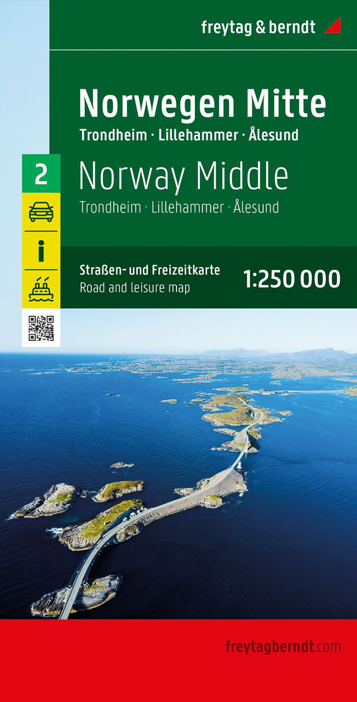 Online bestellen: Wegenkaart - landkaart 02 Midden Noorwegen | Freytag & Berndt