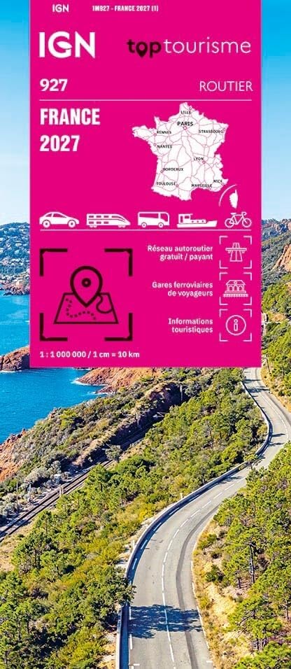 Wegenkaart - landkaart 927 Frankrijk 2027 | IGN - Institut Géographiqu