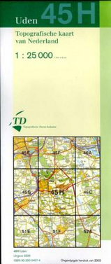 Topografische kaart - wandelkaart 45H Uden |