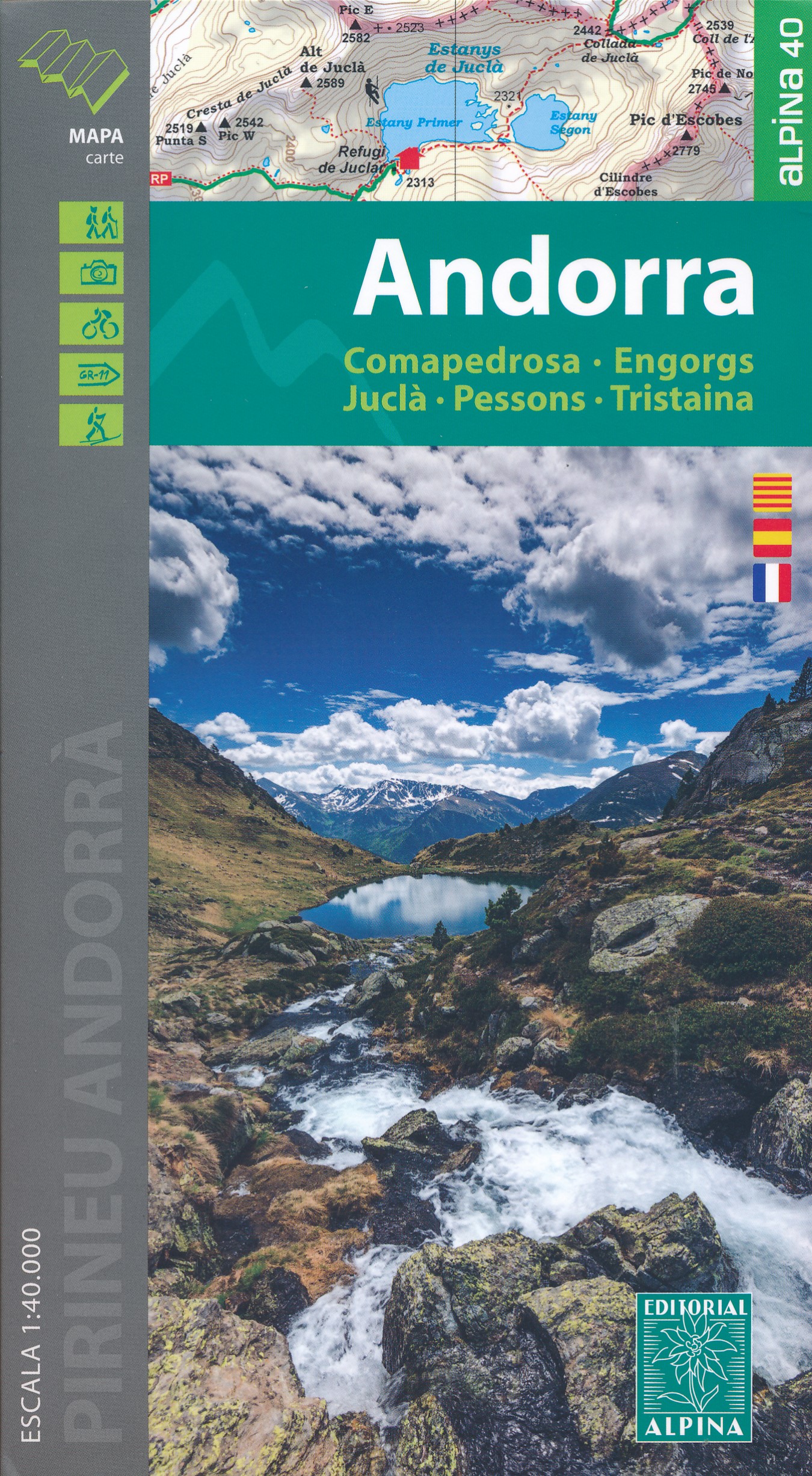Online bestellen: Wandelkaart 28 Andorra | Editorial Alpina