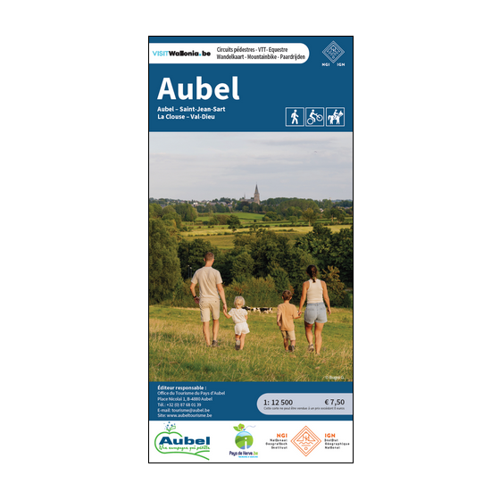 Wandelkaart Aubel wandelkaart, mountainbike en paarden rondritten | NG
