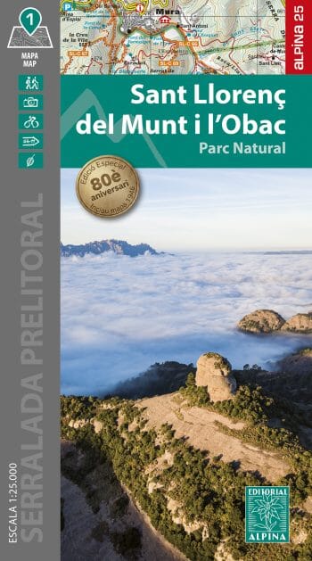 Wandelkaart Sant Llorenç del Munt i l'Obac PN | Editorial Alpina