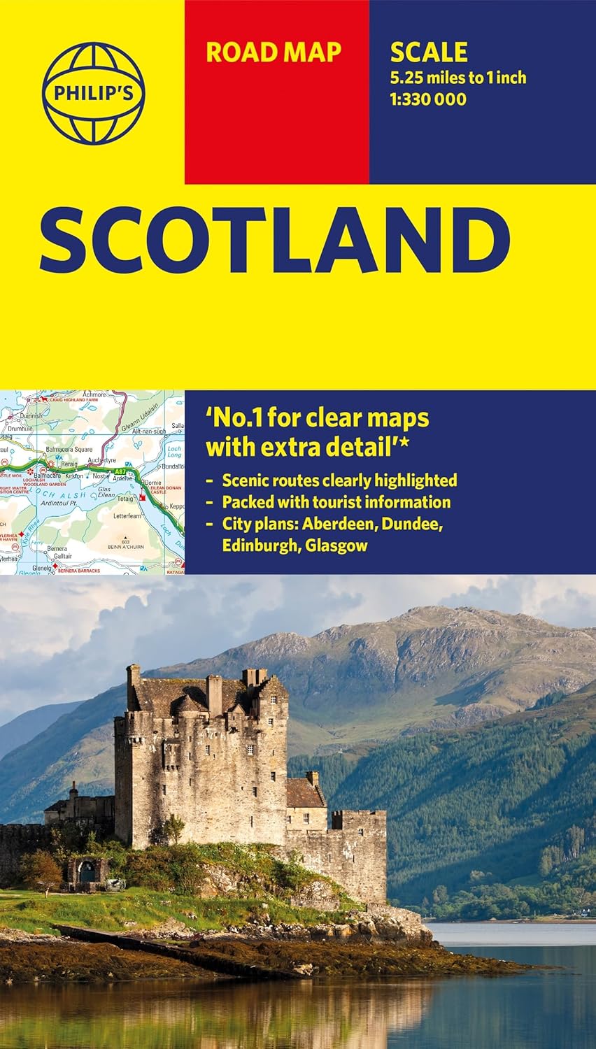 Wegenkaart – landkaart Scotland Road Map | Philip’s Maps