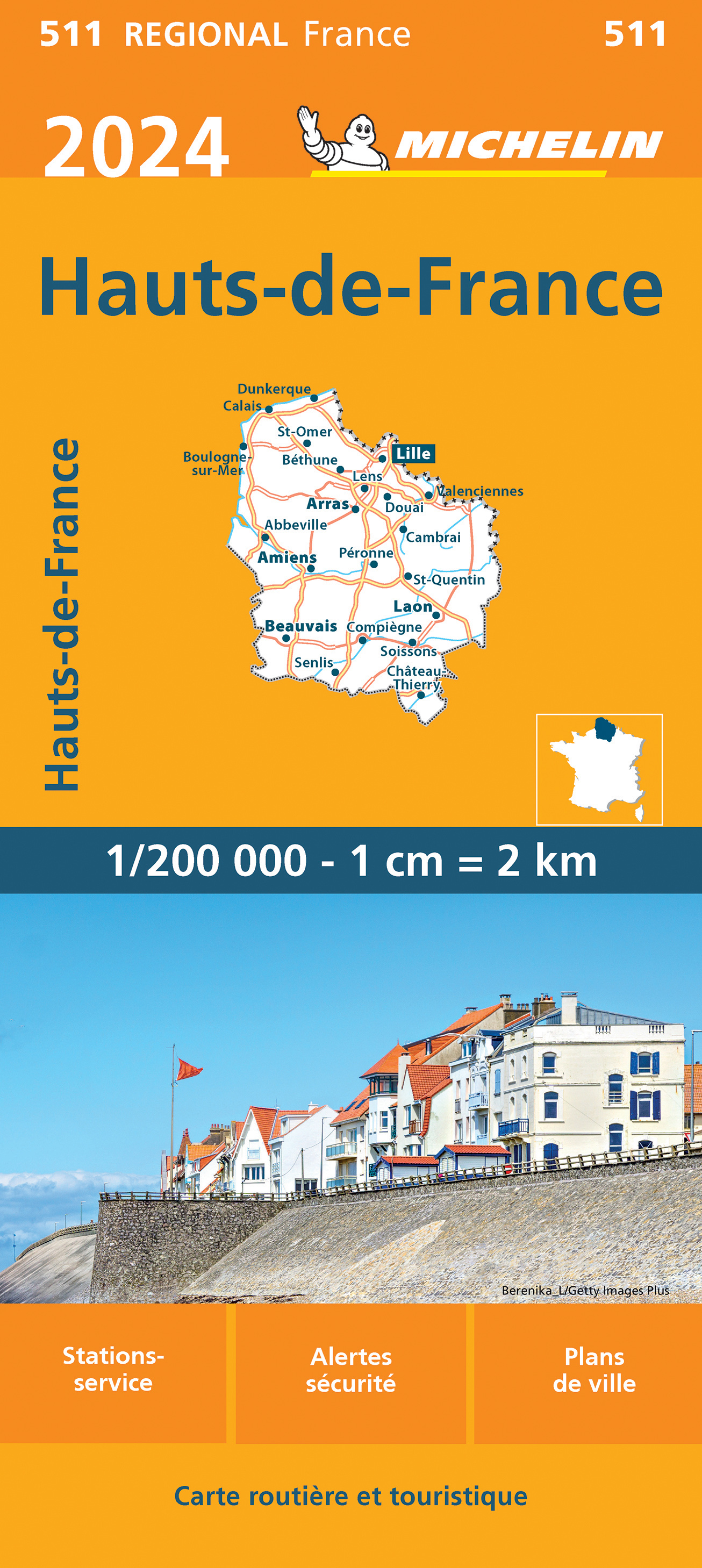 Online bestellen: Wegenkaart - landkaart 511 Hauts-de-France 2024 | Michelin