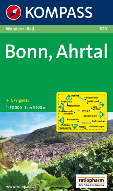 Kompass wandelkaart 820 Bonn-Ahrtal | 