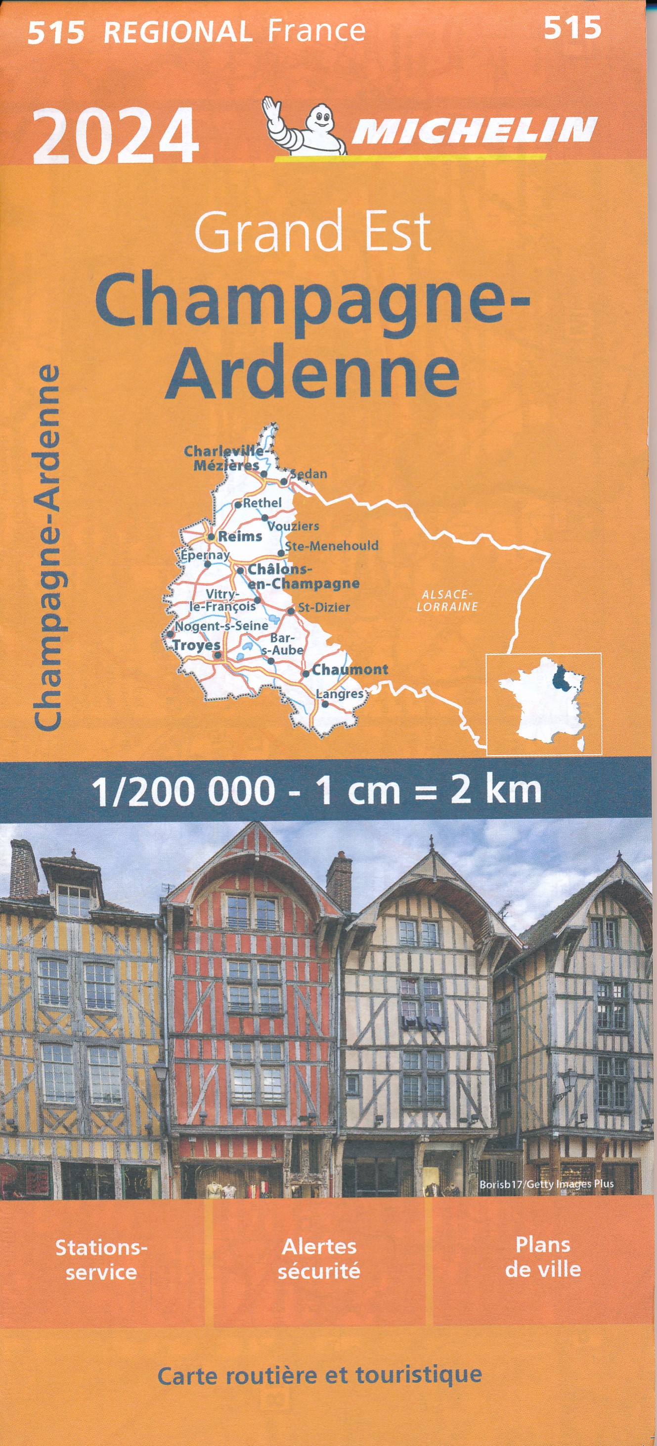 Online bestellen: Wegenkaart - landkaart 515 Champagne Ardennen 2024 | Michelin