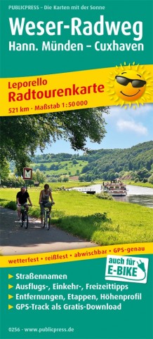 Online bestellen: Fietskaart Weser radweg | Publicpress