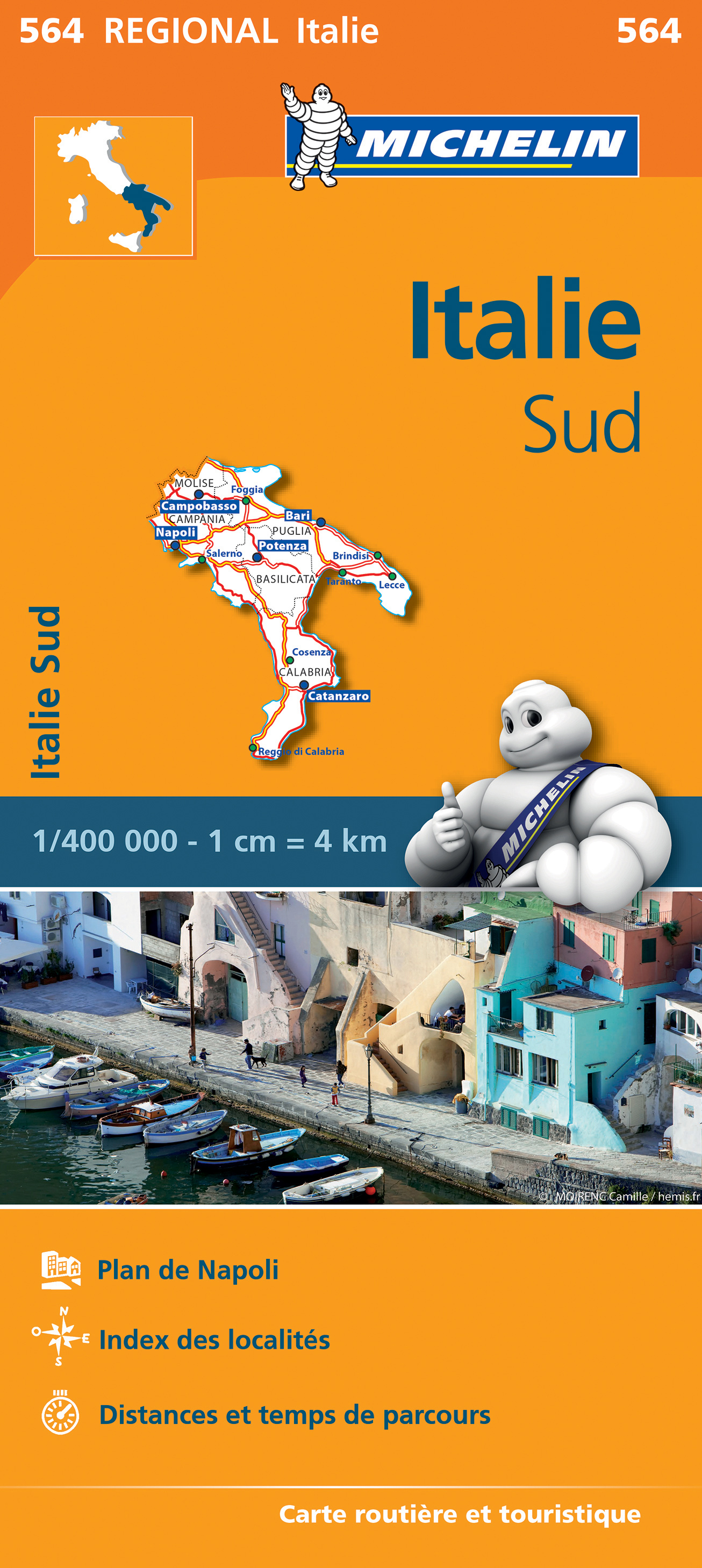 Wegenkaart - landkaart 564 Italië - zuid: Molise, Campania, Puglia, Ba