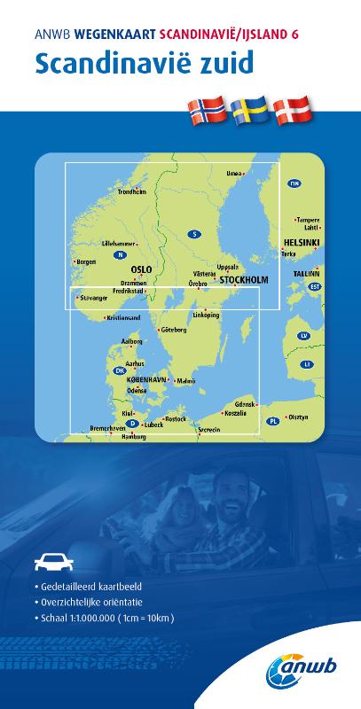 Online bestellen: Wegenkaart - landkaart 6 Scandinavië zuid | ANWB Media