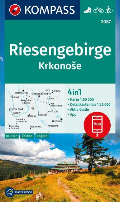 Online bestellen: Wandelkaart 2087 Krkonose - Riesengebirge | Kompass
