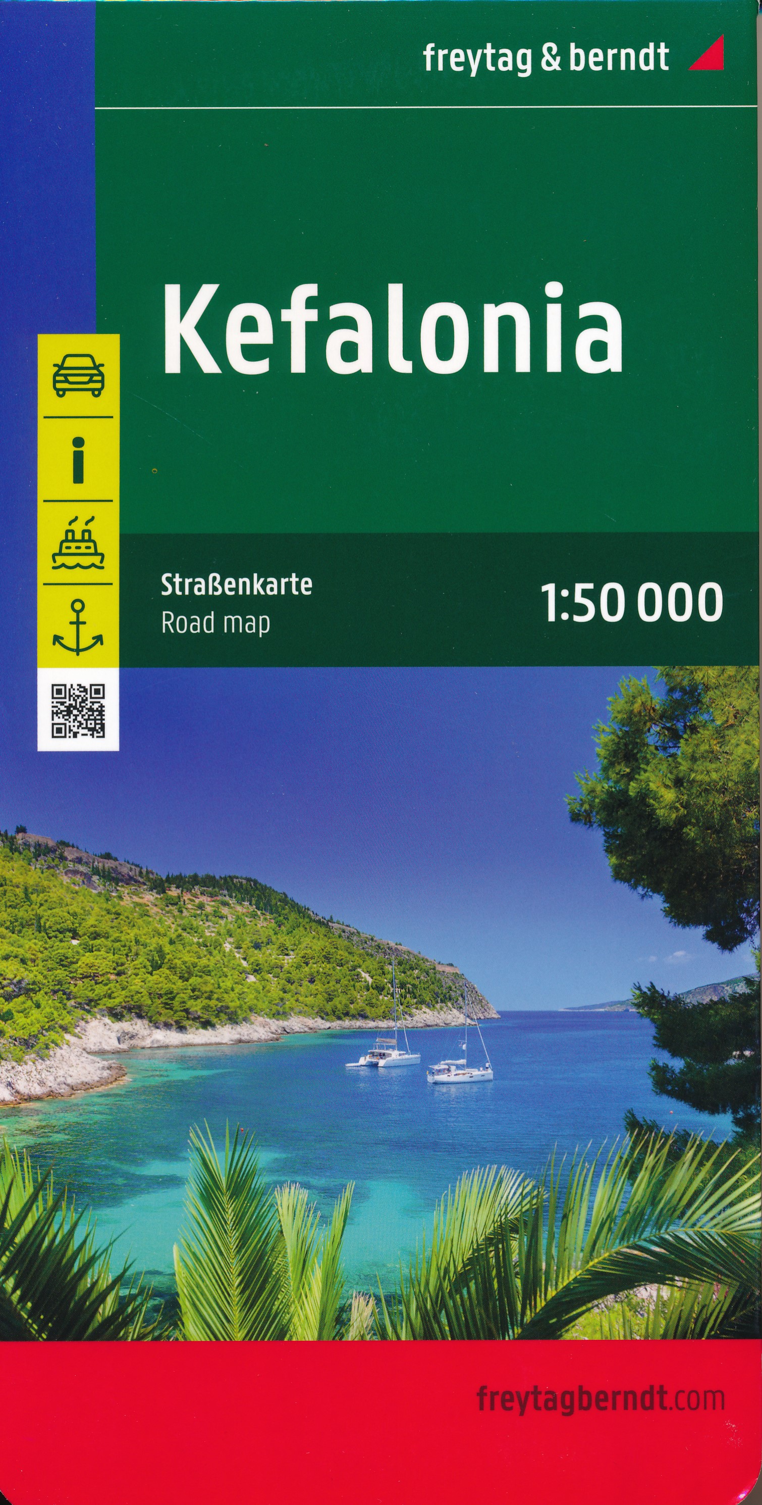 Online bestellen: Wandelkaart - Wegenkaart - landkaart Kefallonia - Kefalonia | Freytag & Berndt