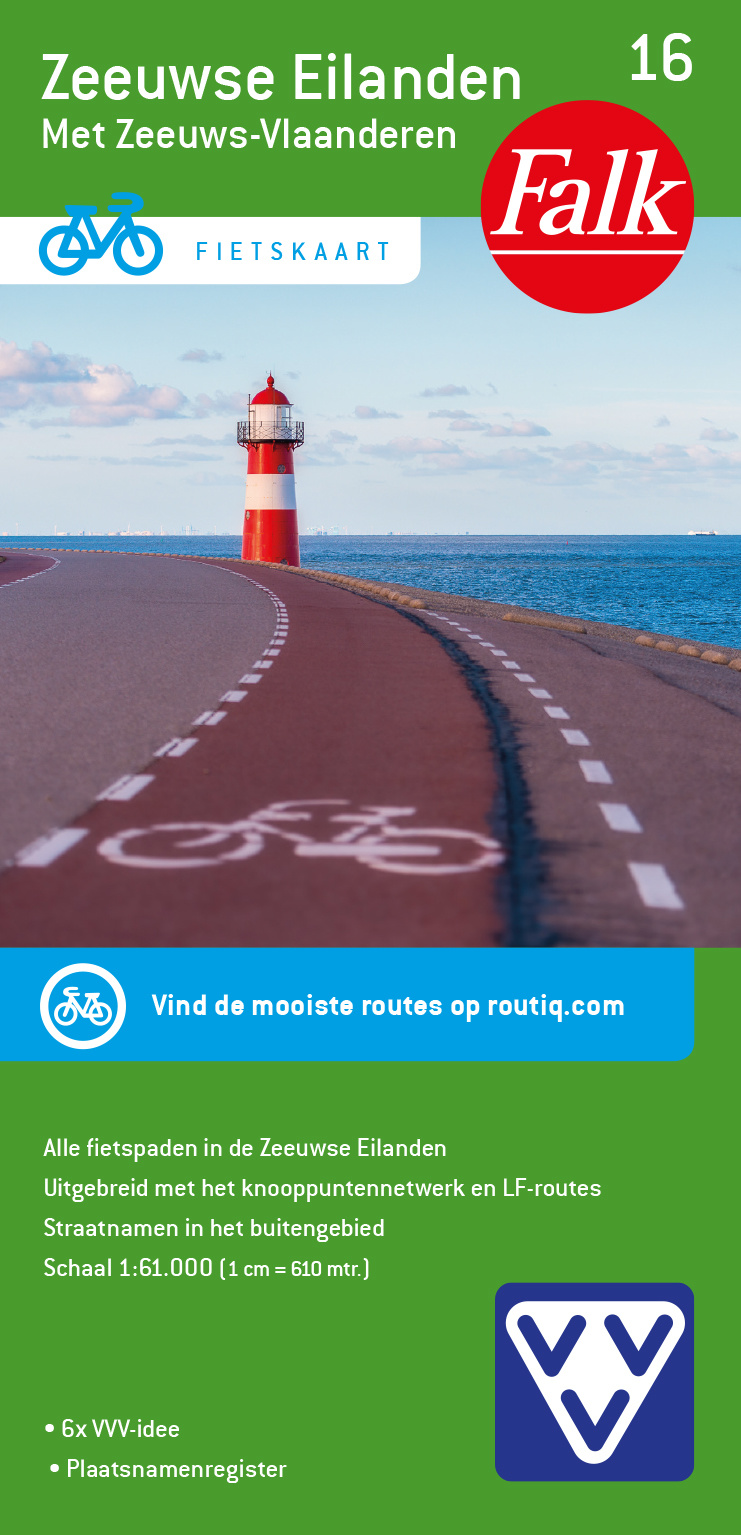 Online bestellen: Fietskaart 16 Zeeuwse Eilanden met Zeeuws-Vlaanderen (Met Knooppuntenetwerk) | Falk
