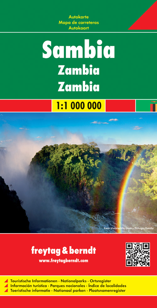 Online bestellen: Wegenkaart - landkaart Zambia | Freytag & Berndt