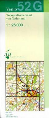 Topografische kaart - wandelkaart 52G Venlo |