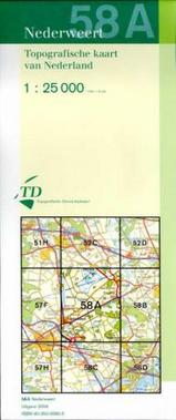 Topografische kaart - wandelkaart 58A Nederweert | 