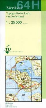 Topografische kaart - wandelkaart 64H Zierikzee | 