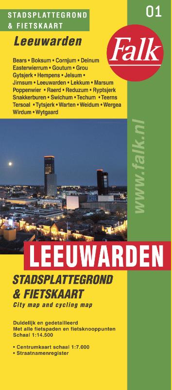 Online bestellen: Stadsplattegrond Leeuwarden | Falk