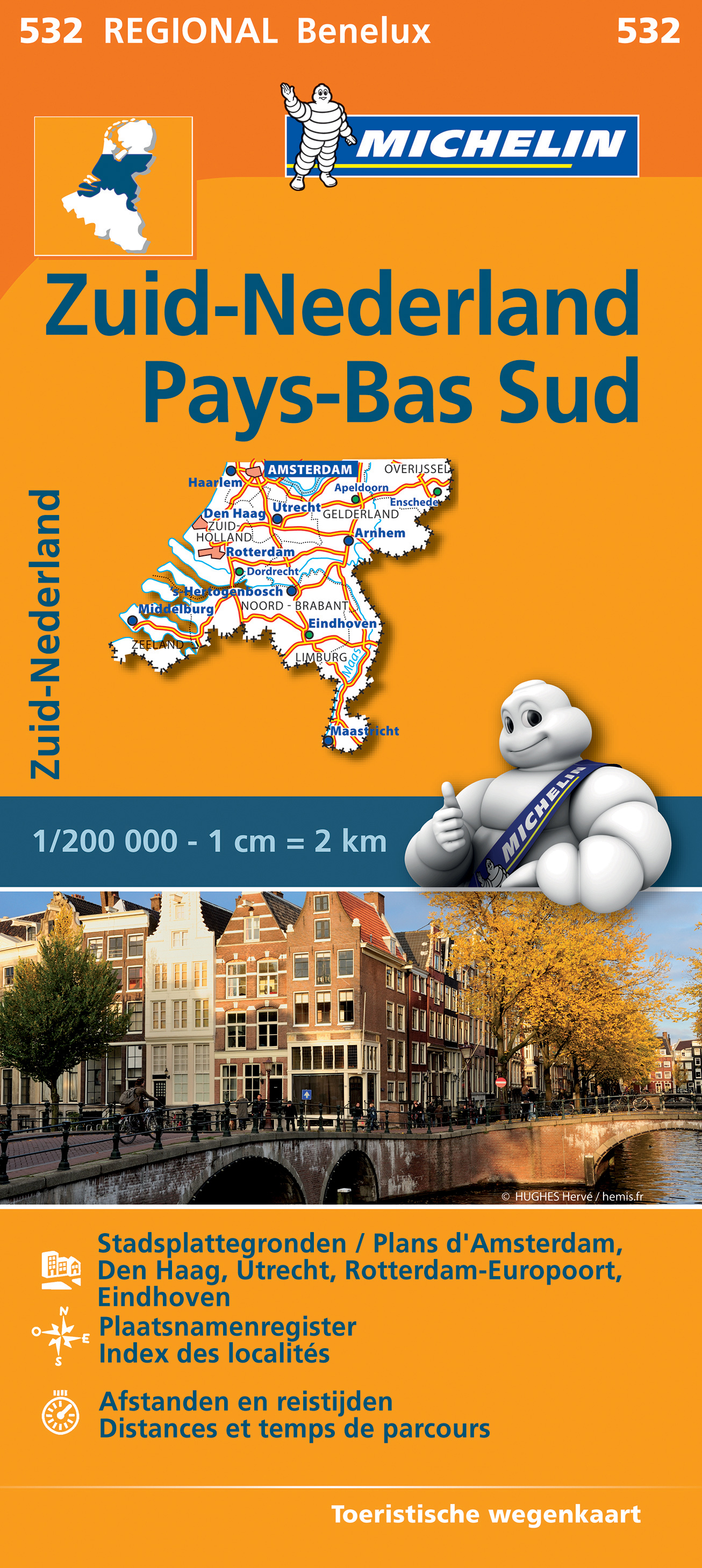 Online bestellen: Wegenkaart - landkaart 532 Nederland Zuid | Michelin