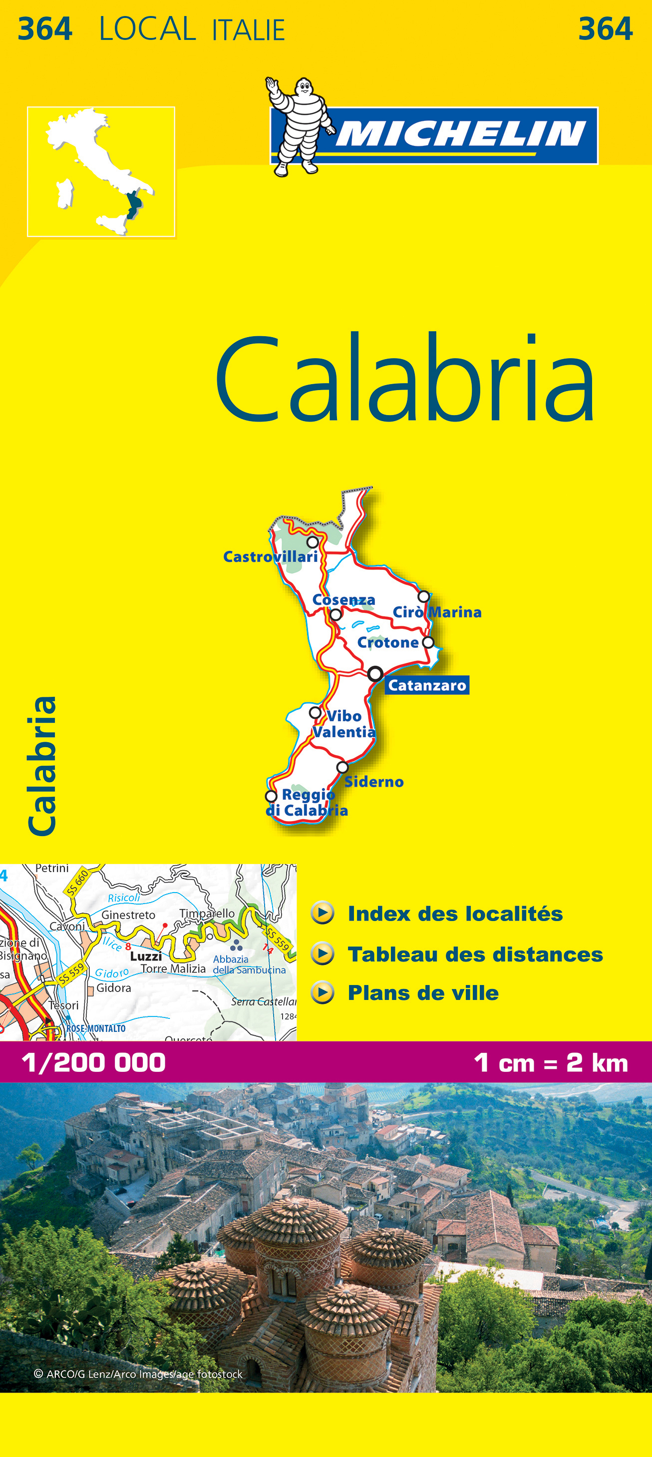 Online bestellen: Wegenkaart - landkaart 364 Calabria - Calabrië | Michelin